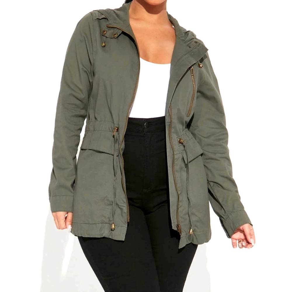 new • asos full-zip hooded rain parka